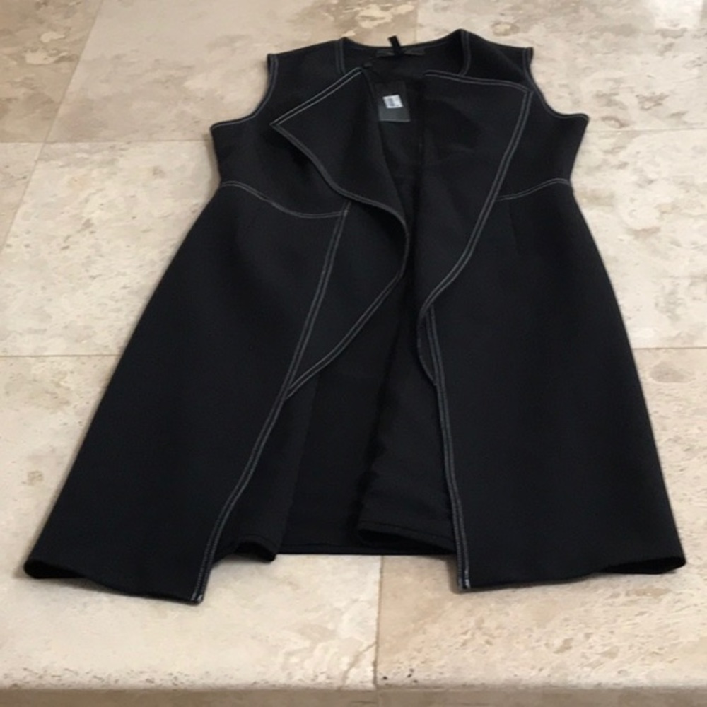 Black long vest
